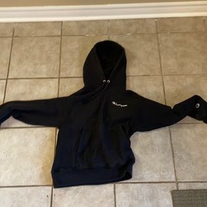 Small black champion hoodie